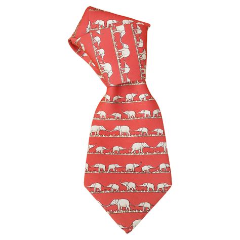 orange tie hermes|Hermes elephant tie.